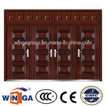 Twins Doorleaf DIY Winga Metal Security Exterior Steel Door (W-SD-08)